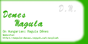 denes magula business card